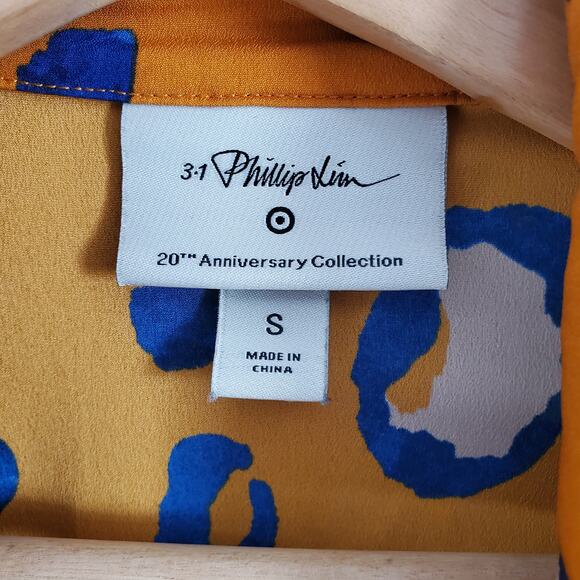 3.1 Phillip Lim By Target Orange Blue Cheetah Print Lightweight Jacket Size S - Picture 7 of 8